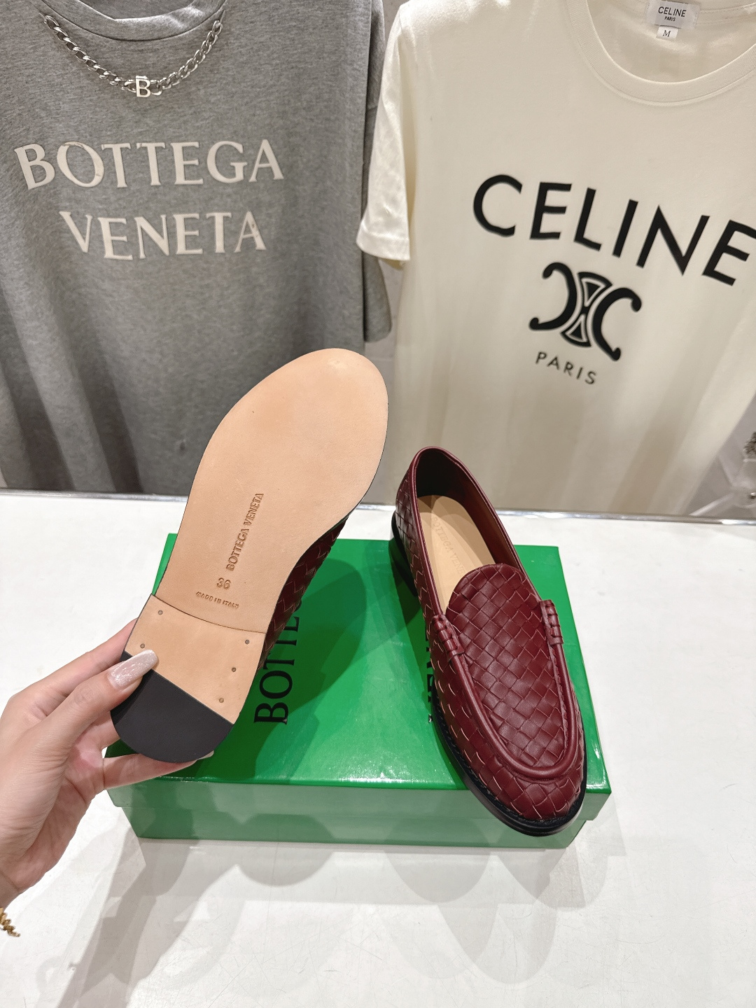 高版本出厂 Bottega Veneta/BV F065 2026ss新款真皮手工编织 金色五金结绳扣件