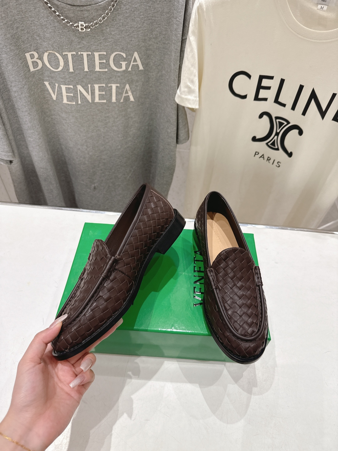 高版本出厂 Bottega Veneta/BV F065 2026ss新款真皮手工编织 金色五金结绳扣件