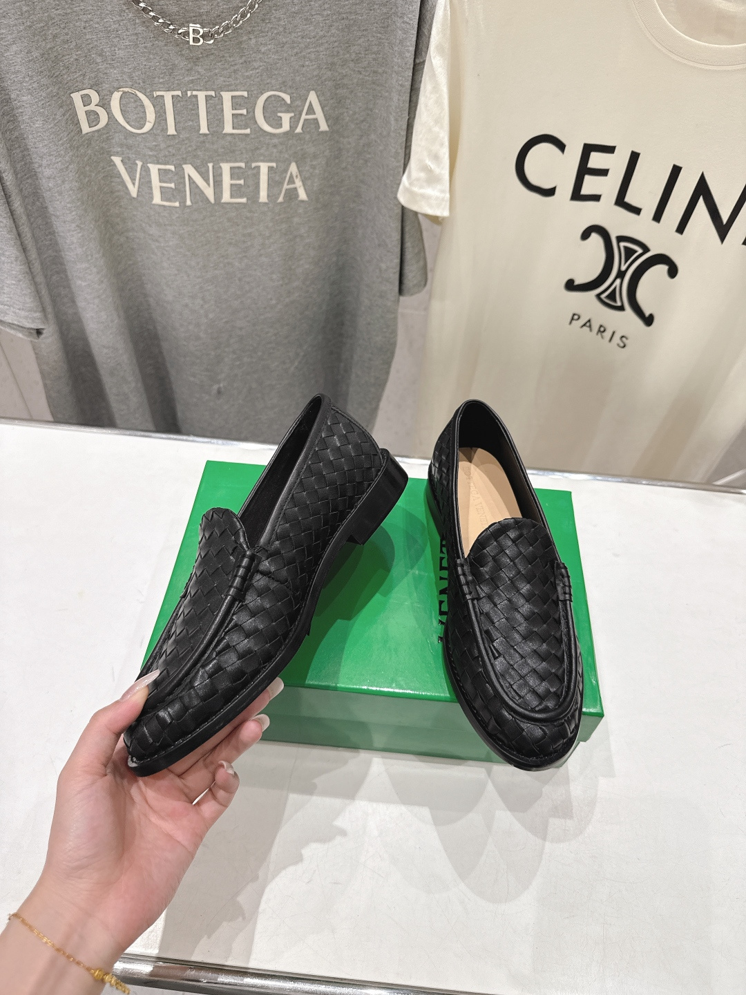 高版本出厂 Bottega Veneta/BV F065 2026ss新款真皮手工编织 金色五金结绳扣件