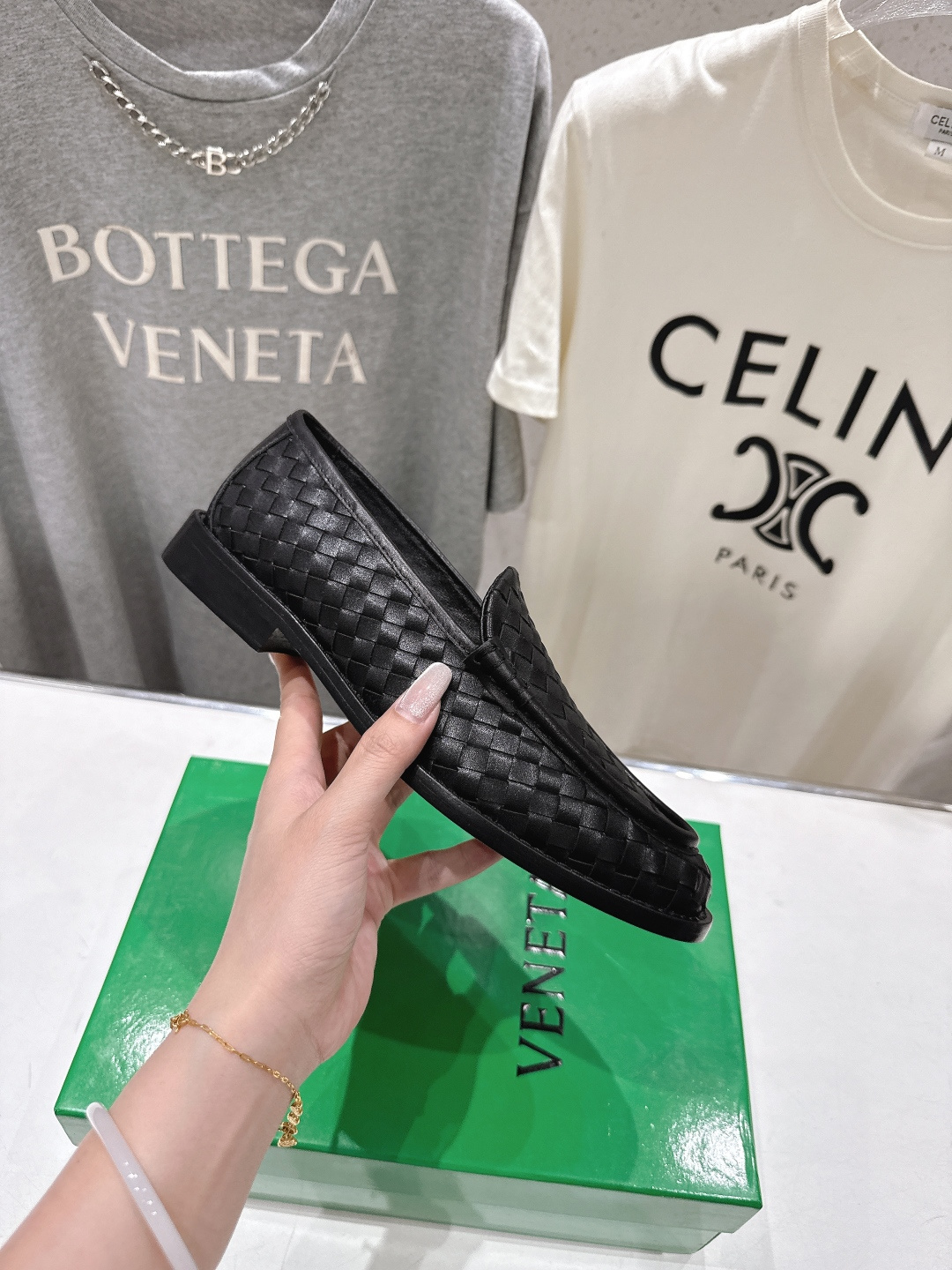 高版本出厂 Bottega Veneta/BV F065 2026ss新款真皮手工编织 金色五金结绳扣件