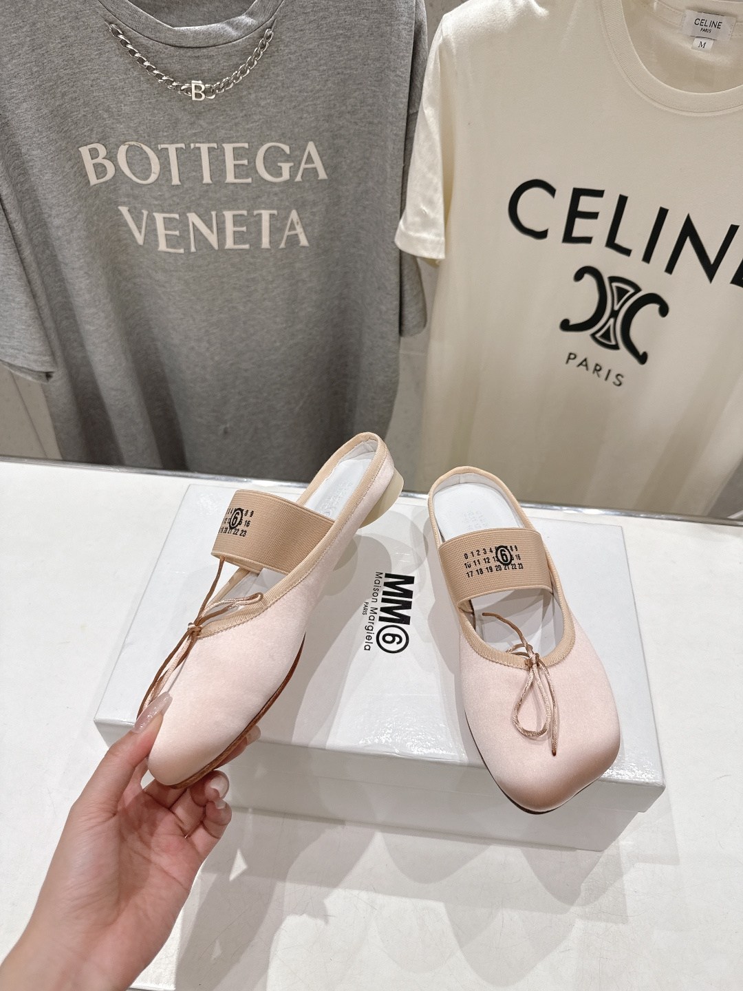 高版本出厂 布面 MM6马吉拉2026ss新品最近超级🔥的平底半拖玛丽珍芭蕾舞鞋舒适度不用说 肯定会很舒