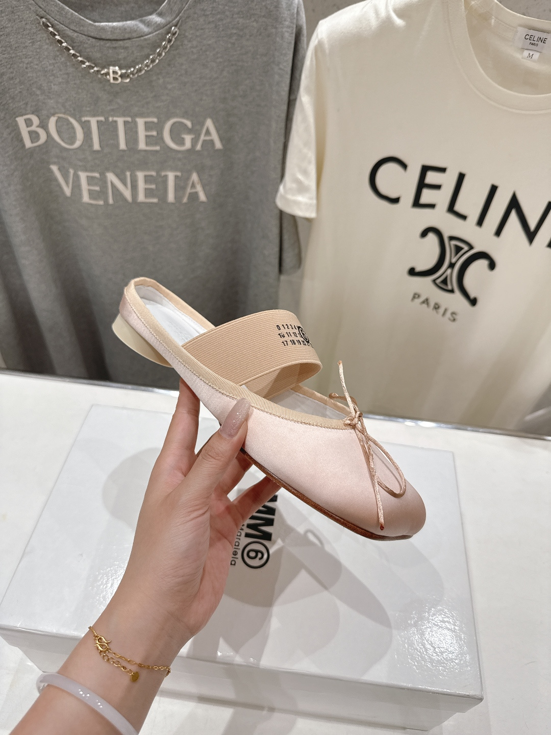 高版本出厂 布面 MM6马吉拉2026ss新品最近超级🔥的平底半拖玛丽珍芭蕾舞鞋舒适度不用说 肯定会很舒