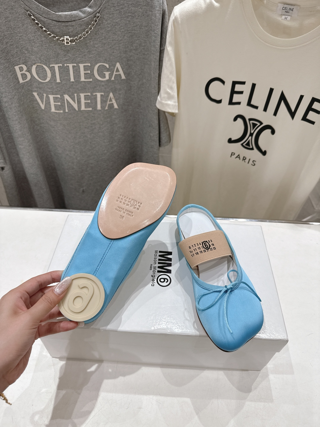 高版本出厂 布面 MM6马吉拉2026ss新品最近超级🔥的平底半拖玛丽珍芭蕾舞鞋舒适度不用说 肯定会很舒