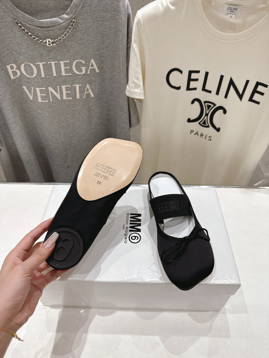 高版本出厂 布面 MM6马吉拉2026ss新品最近超级🔥的平底半拖玛丽珍芭蕾舞鞋舒适度不用说 肯定会很舒