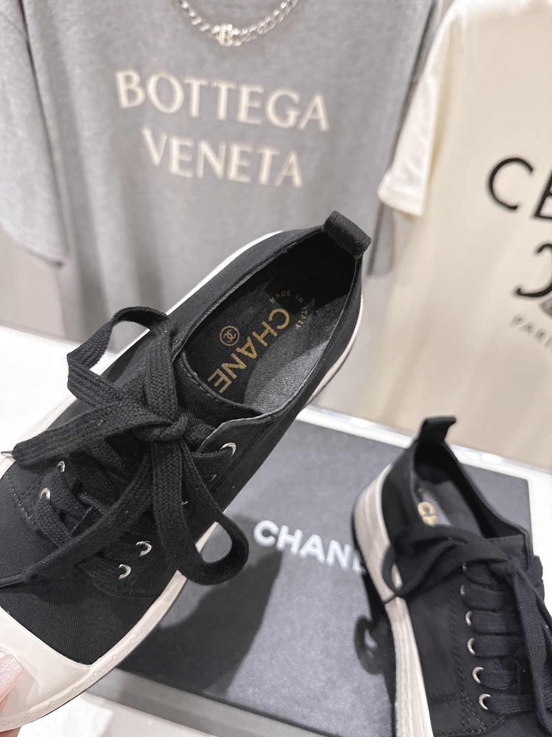 高版本出厂 Chanel* 香奈儿F022 小香2026ss新款厚底帆布鞋休闲鞋，目前超级流行的饼干鞋网