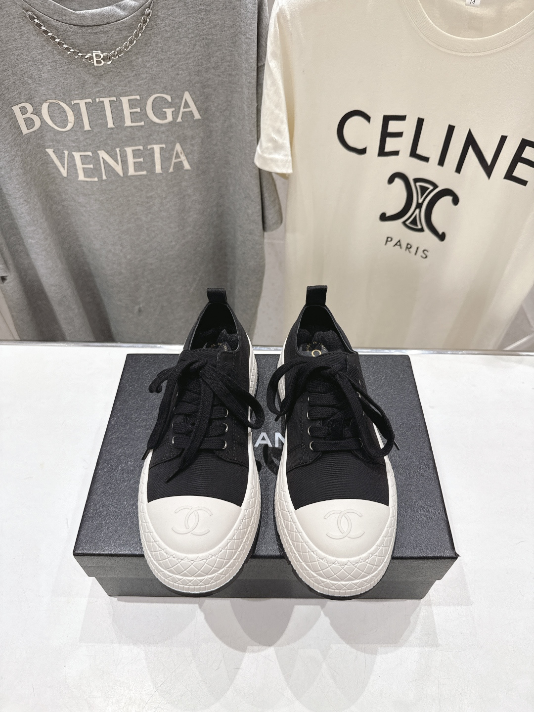 高版本出厂 Chanel* 香奈儿F022 小香2026ss新款厚底帆布鞋休闲鞋，目前超级流行的饼干鞋网