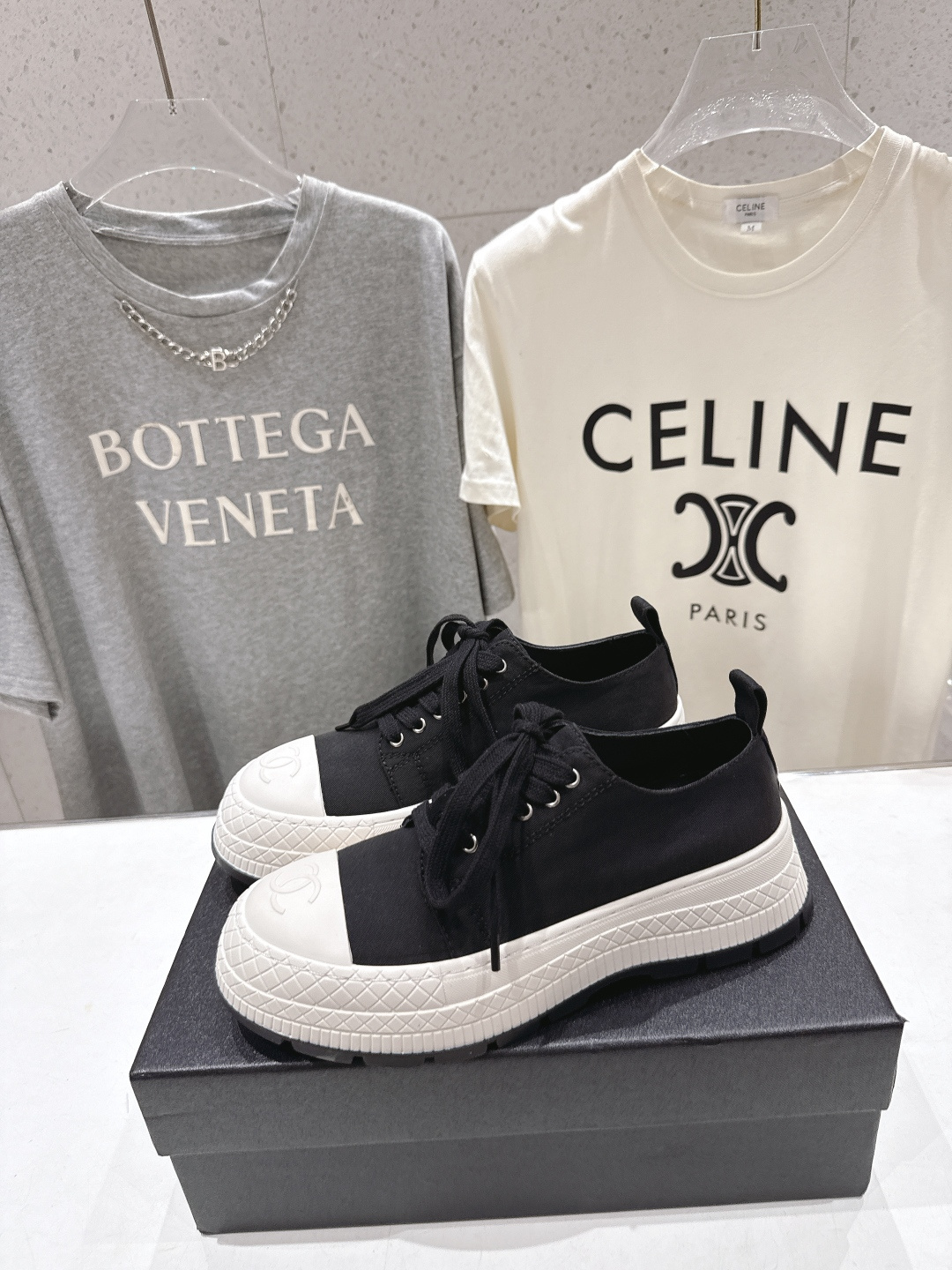 高版本出厂 Chanel* 香奈儿F022 小香2026ss新款厚底帆布鞋休闲鞋，目前超级流行的饼干鞋网