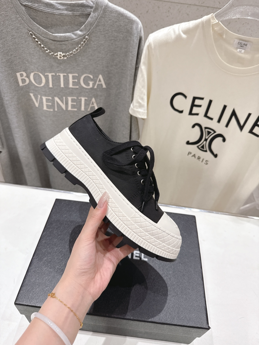 高版本出厂 Chanel* 香奈儿F022 小香2026ss新款厚底帆布鞋休闲鞋，目前超级流行的饼干鞋网