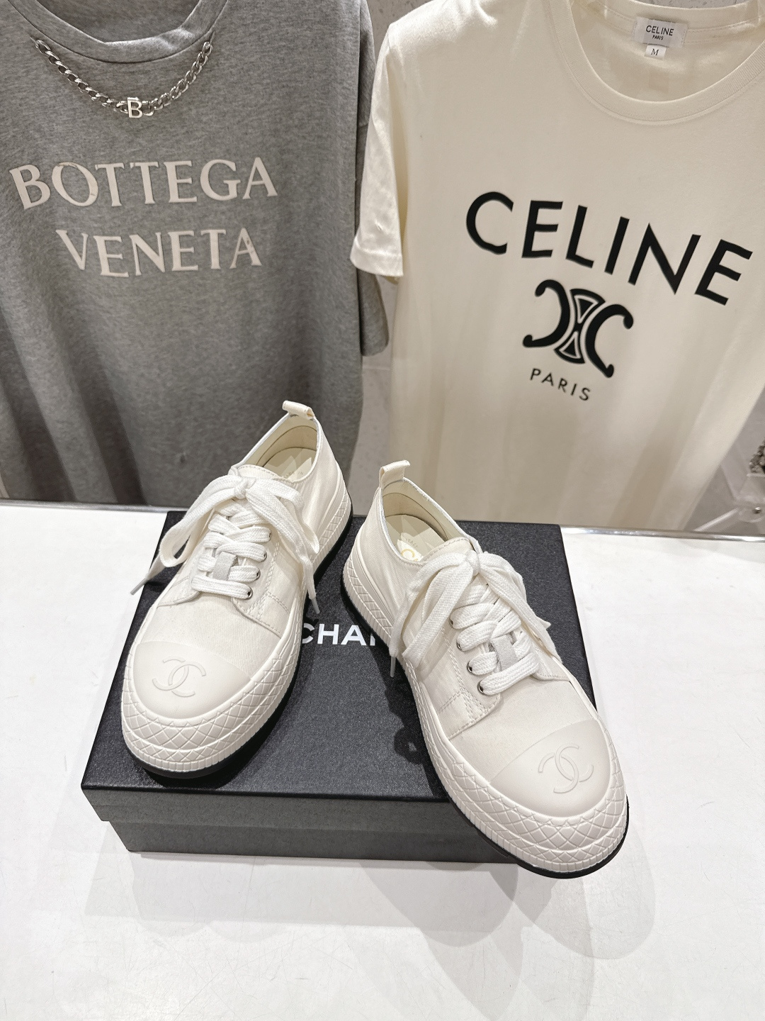 高版本出厂 Chanel* 香奈儿F022 小香2026ss新款厚底帆布鞋休闲鞋，目前超级流行的饼干鞋网