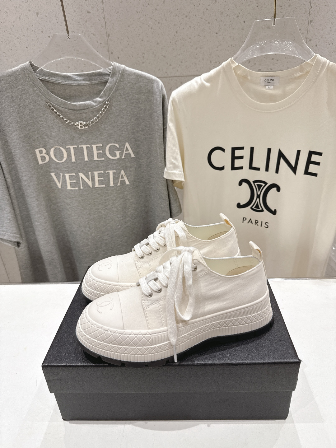 高版本出厂 Chanel* 香奈儿F022 小香2026ss新款厚底帆布鞋休闲鞋，目前超级流行的饼干鞋网