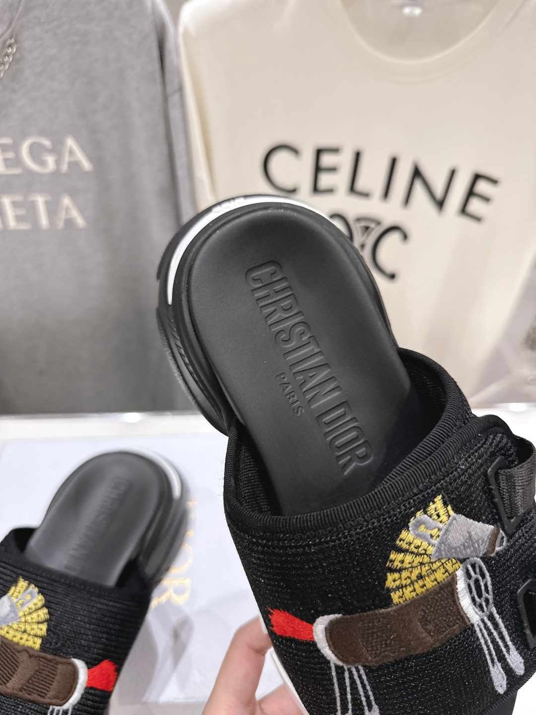 高版本出厂 【高品质】Dior*迪奥D家F019 2026ss夏季新款厚底魔术贴沙滩拖鞋～经典版型 搭配