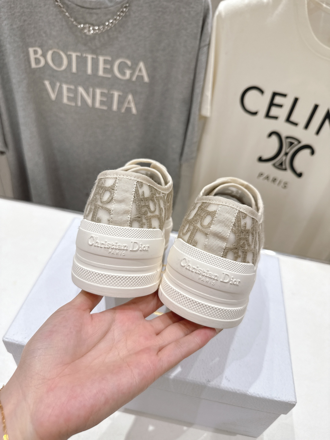 高版本出厂 Dior* 迪奥D家Walk'n系列F019 老花 刺绣 厚底帆布鞋 休闲运动鞋原版购入开发