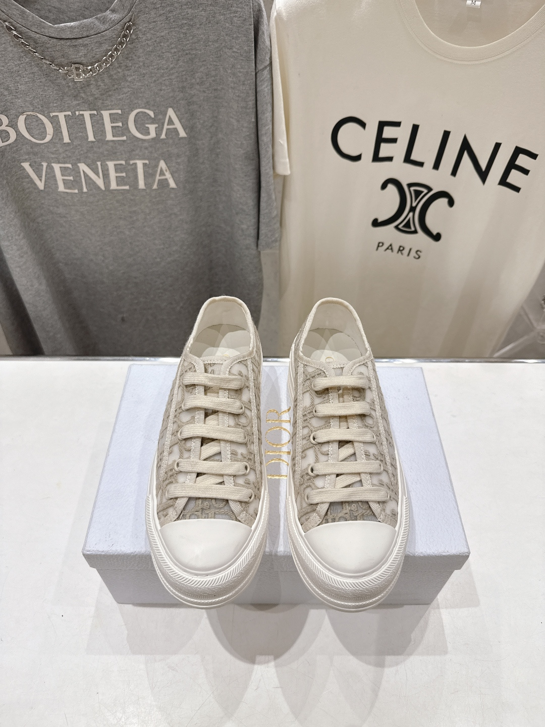 高版本出厂 Dior* 迪奥D家Walk'n系列F019 老花 刺绣 厚底帆布鞋 休闲运动鞋原版购入开发