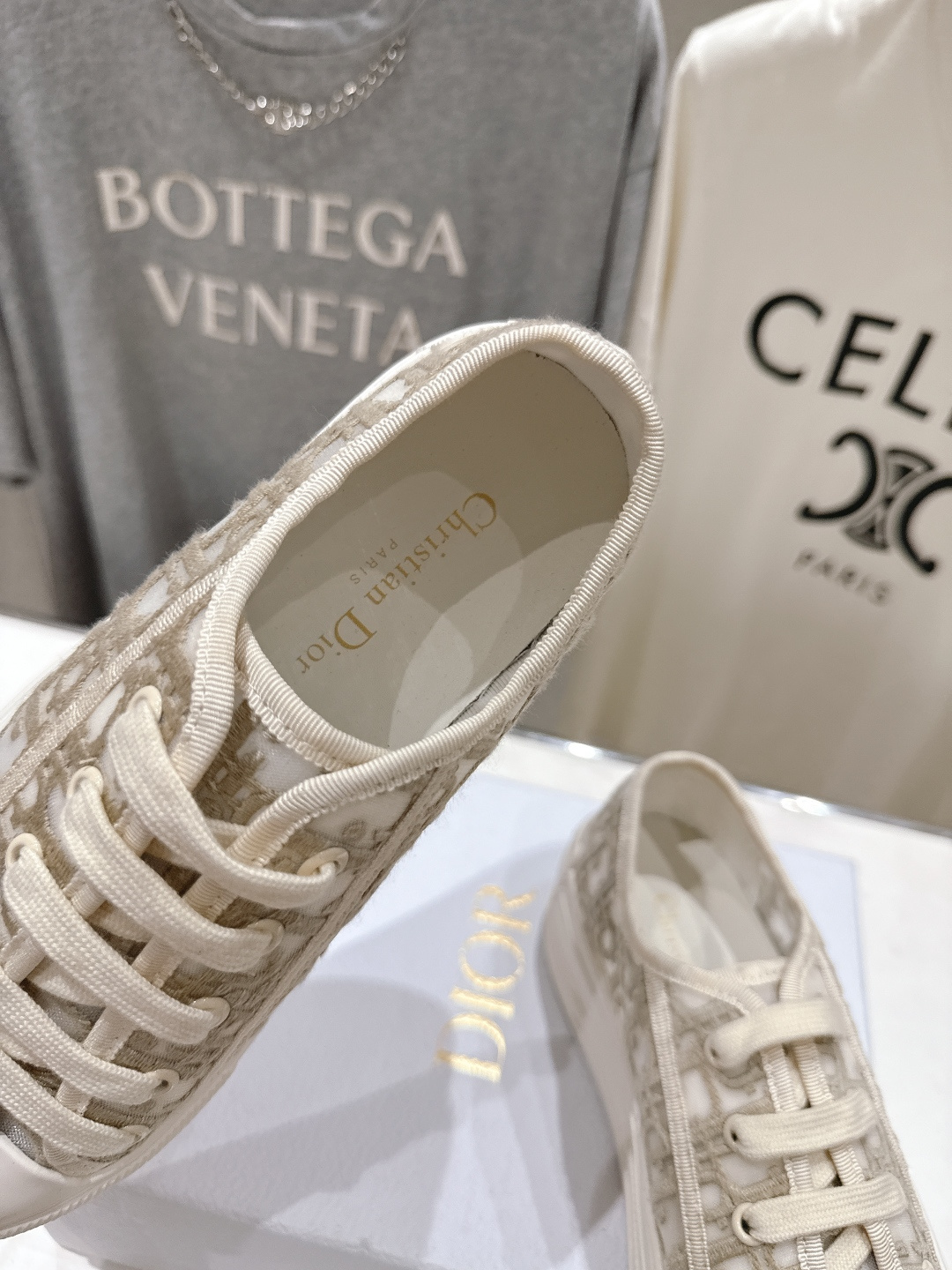 高版本出厂 Dior* 迪奥D家Walk'n系列F019 老花 刺绣 厚底帆布鞋 休闲运动鞋原版购入开发