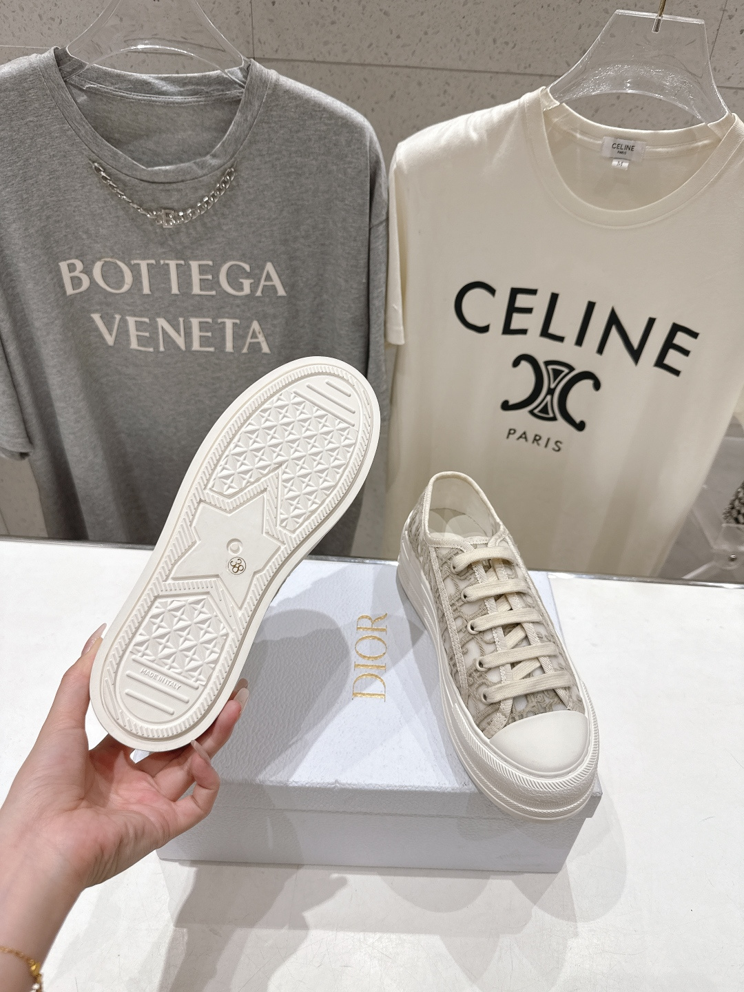 高版本出厂 Dior* 迪奥D家Walk'n系列F019 老花 刺绣 厚底帆布鞋 休闲运动鞋原版购入开发