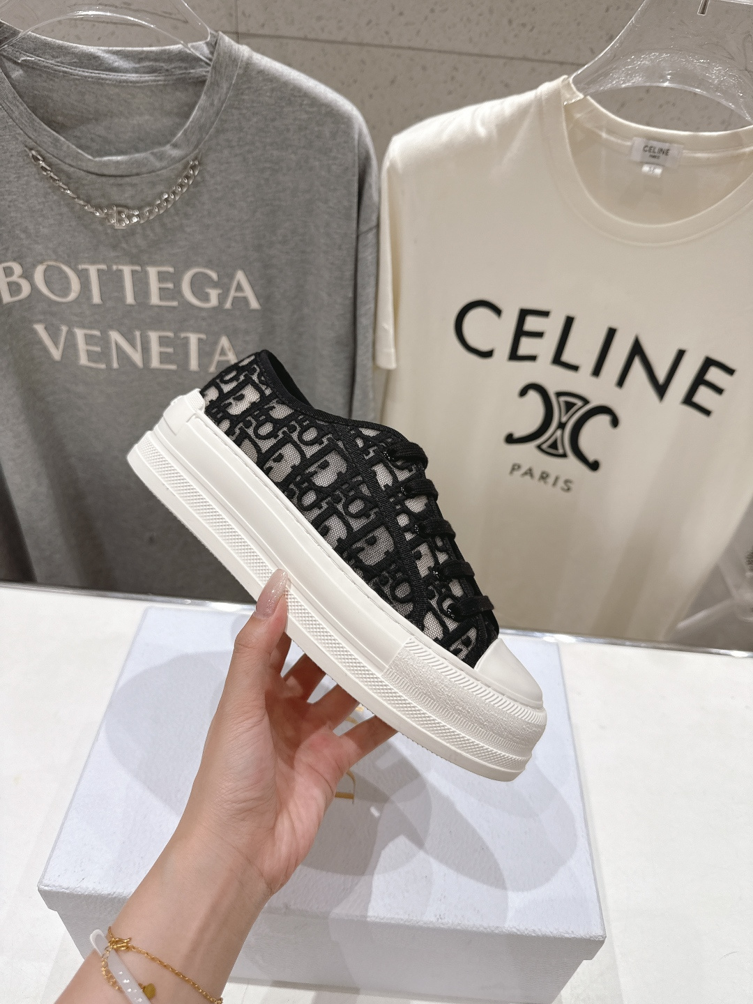 高版本出厂 Dior* 迪奥D家Walk'n系列F019 老花 刺绣 厚底帆布鞋 休闲运动鞋原版购入开发