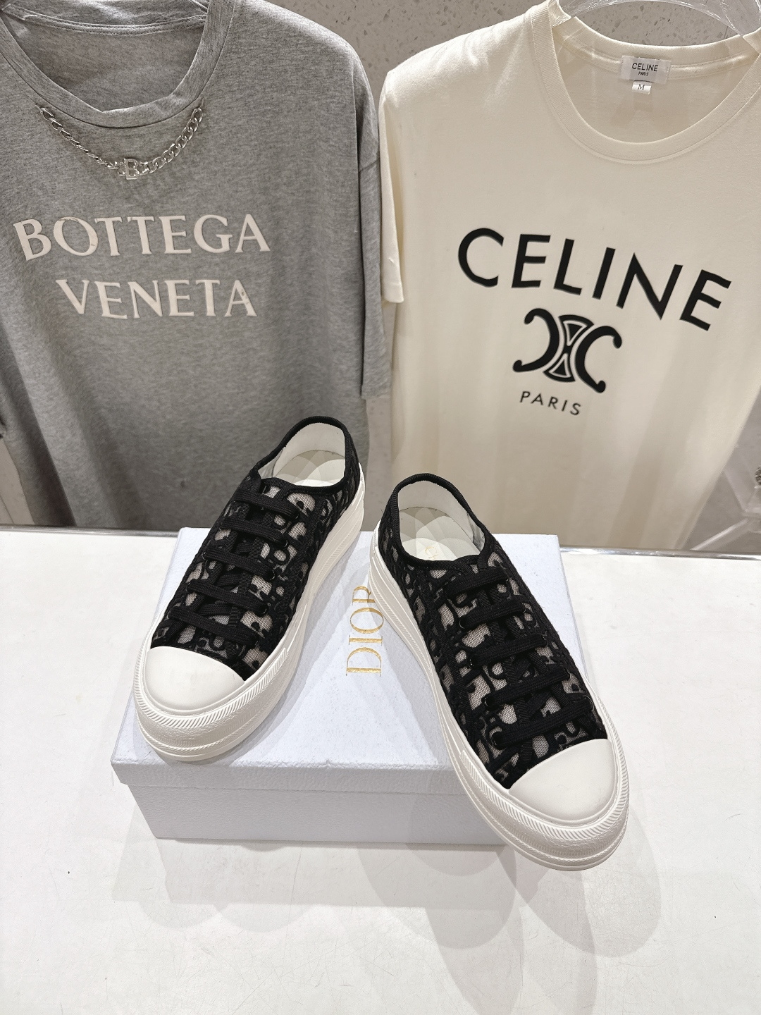 高版本出厂 Dior* 迪奥D家Walk'n系列F019 老花 刺绣 厚底帆布鞋 休闲运动鞋原版购入开发