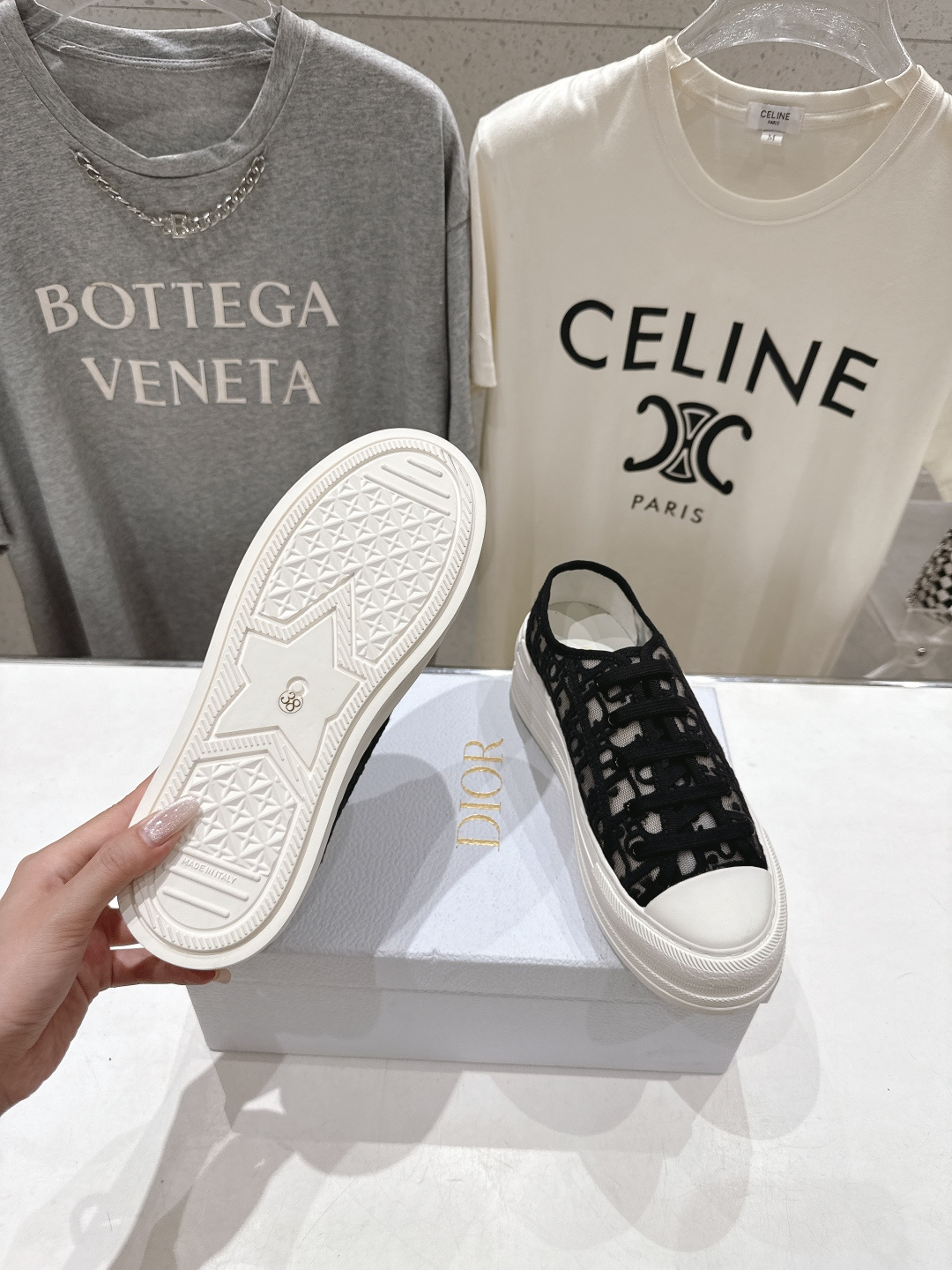 高版本出厂 Dior* 迪奥D家Walk'n系列F019 老花 刺绣 厚底帆布鞋 休闲运动鞋原版购入开发