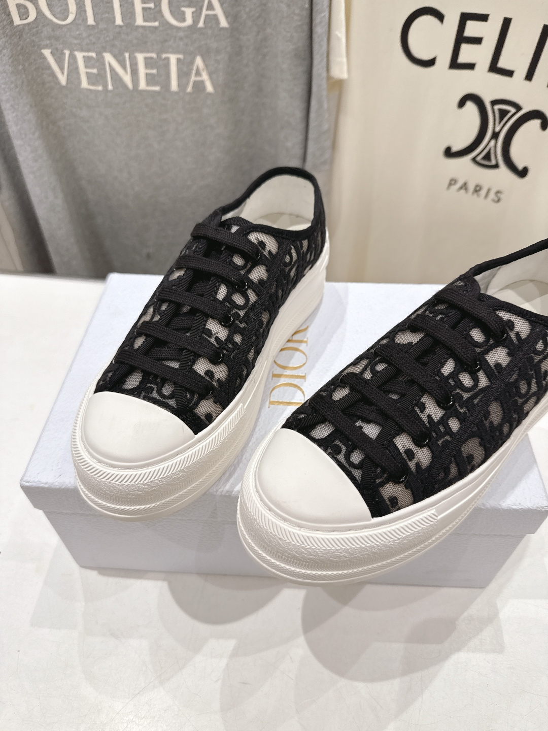 高版本出厂 Dior* 迪奥D家Walk'n系列F019 老花 刺绣 厚底帆布鞋 休闲运动鞋原版购入开发