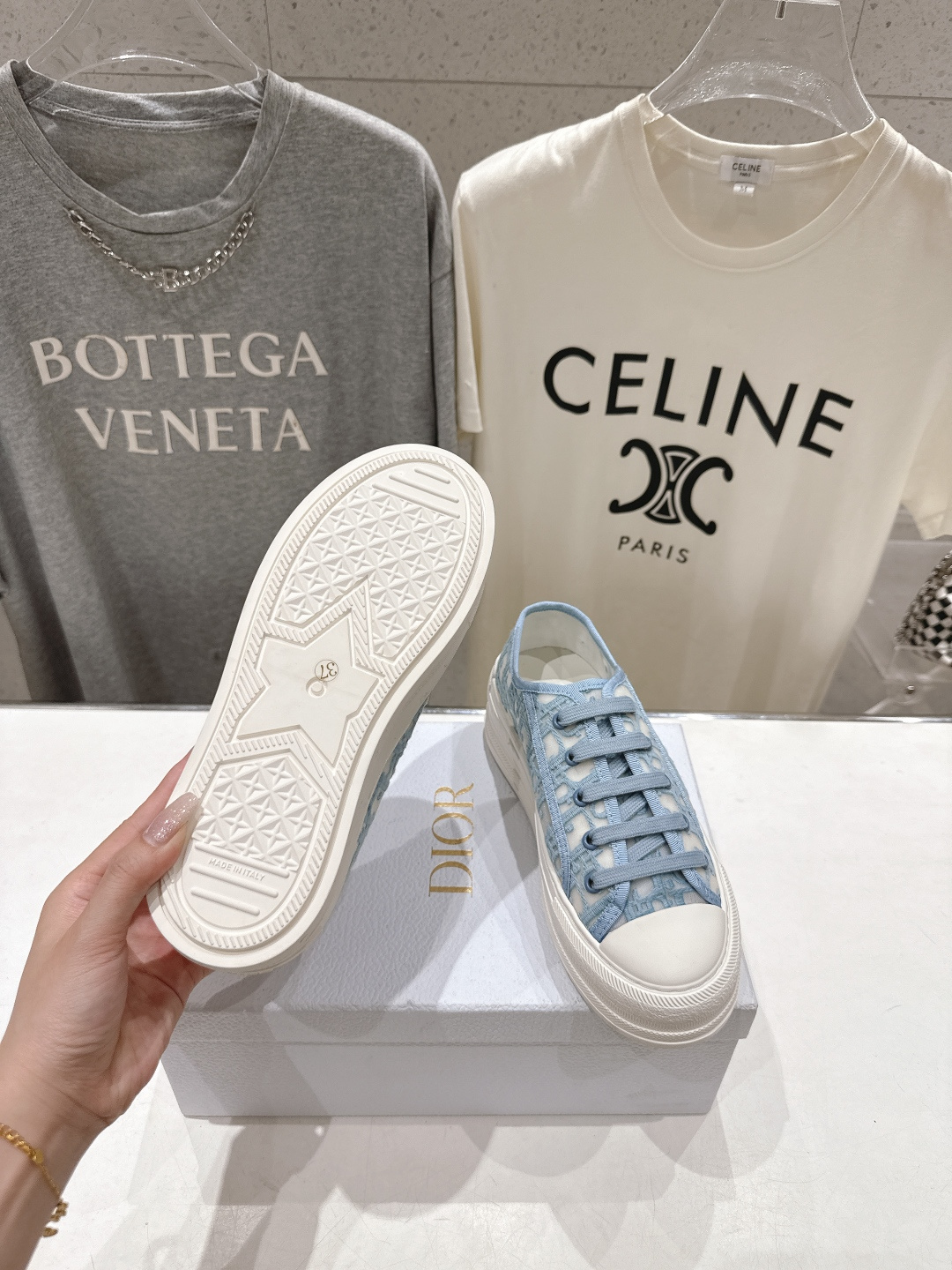 高版本出厂 Dior* 迪奥D家Walk'n系列F019 老花 刺绣 厚底帆布鞋 休闲运动鞋原版购入开发