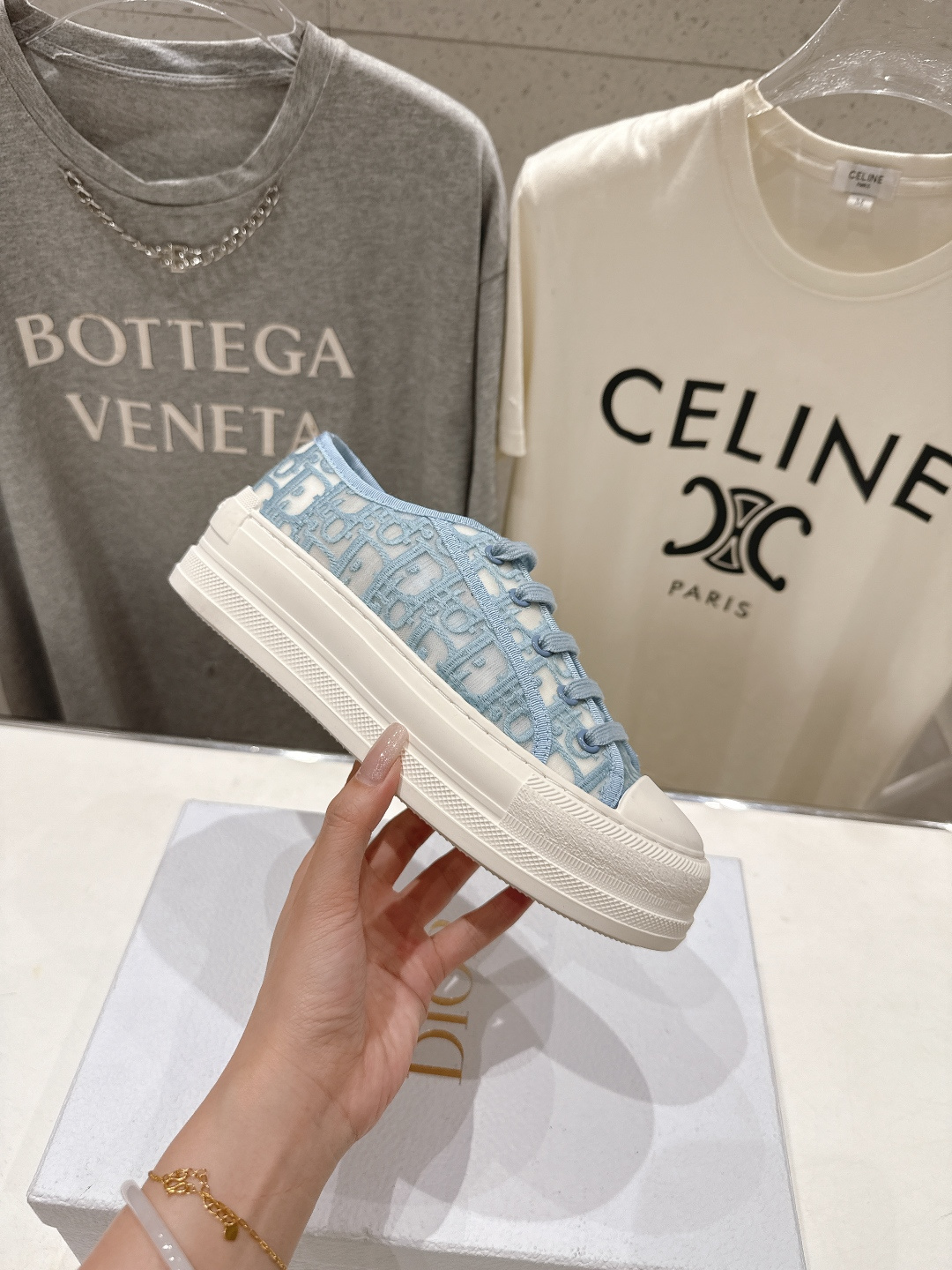 高版本出厂 Dior* 迪奥D家Walk'n系列F019 老花 刺绣 厚底帆布鞋 休闲运动鞋原版购入开发