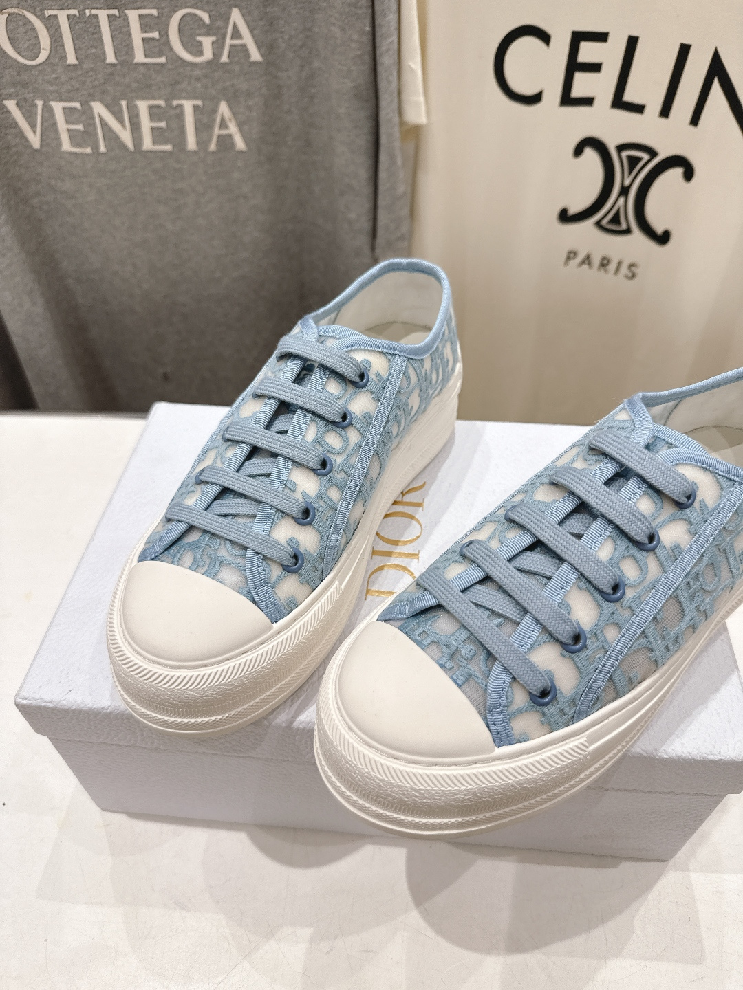 高版本出厂 Dior* 迪奥D家Walk'n系列F019 老花 刺绣 厚底帆布鞋 休闲运动鞋原版购入开发