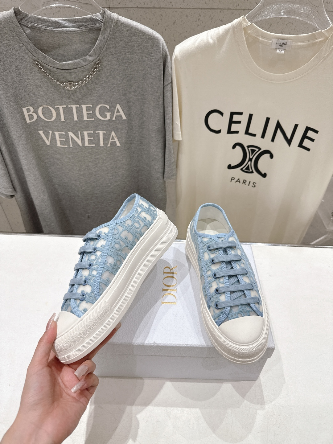 高版本出厂 Dior* 迪奥D家Walk'n系列F019 老花 刺绣 厚底帆布鞋 休闲运动鞋原版购入开发