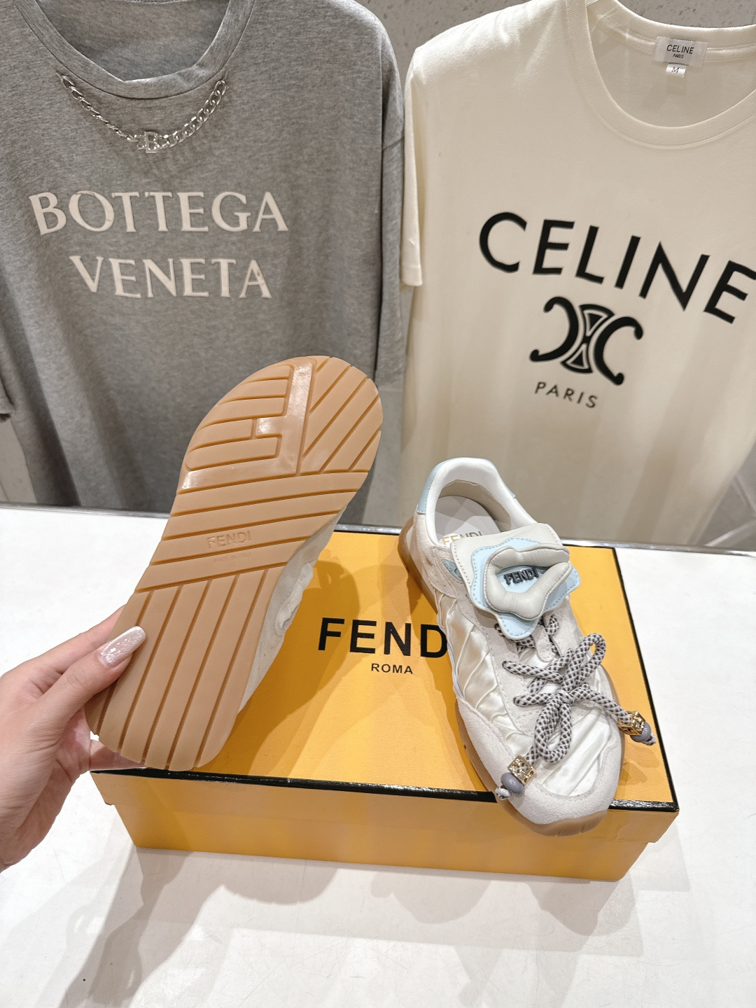 高版本出厂 Fendi 芬迪F029 26ss时装周走秀新款板鞋休闲运动鞋 FD match 升级新款 