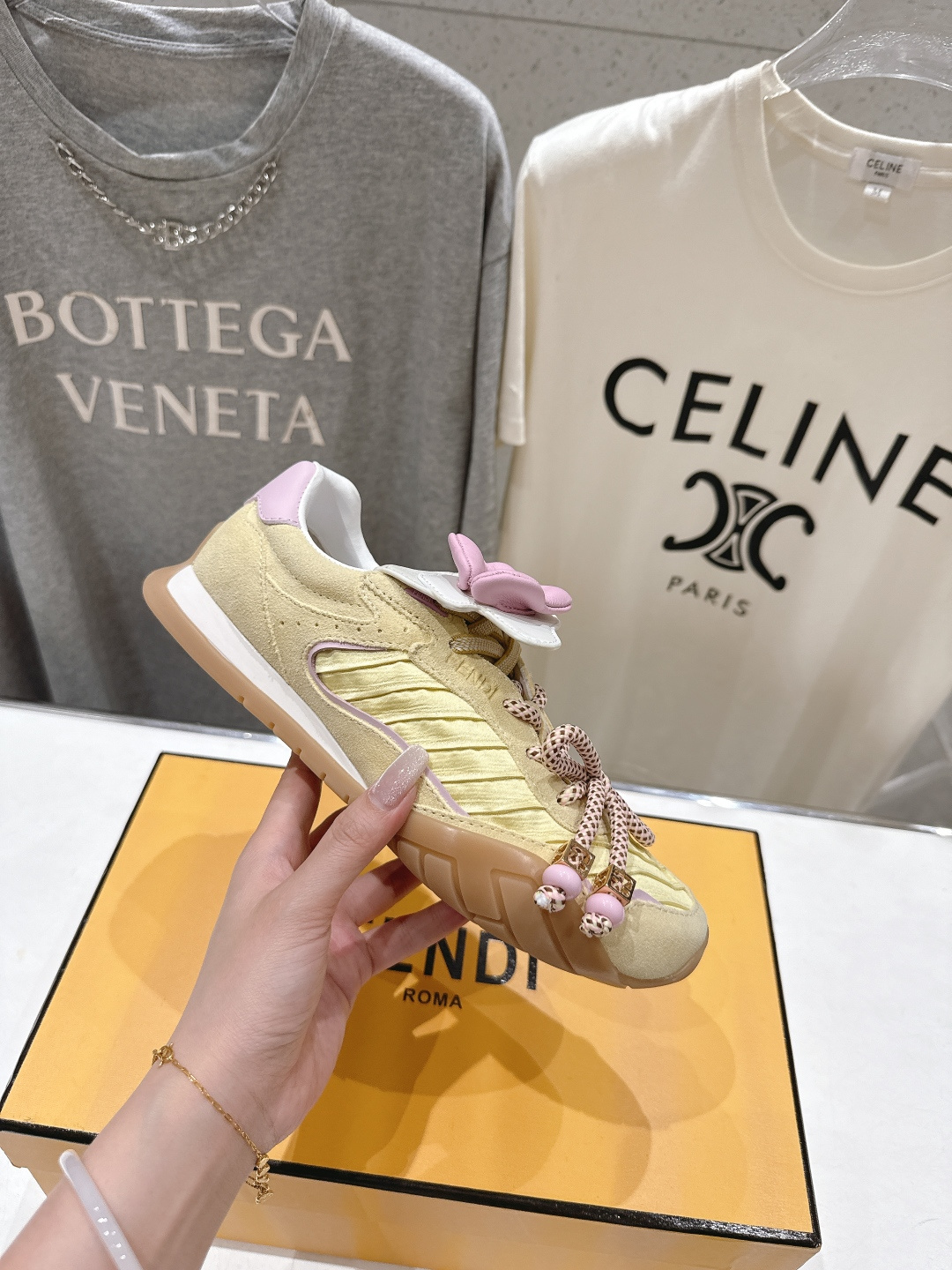 高版本出厂 Fendi 芬迪F029 26ss时装周走秀新款板鞋休闲运动鞋 FD match 升级新款 