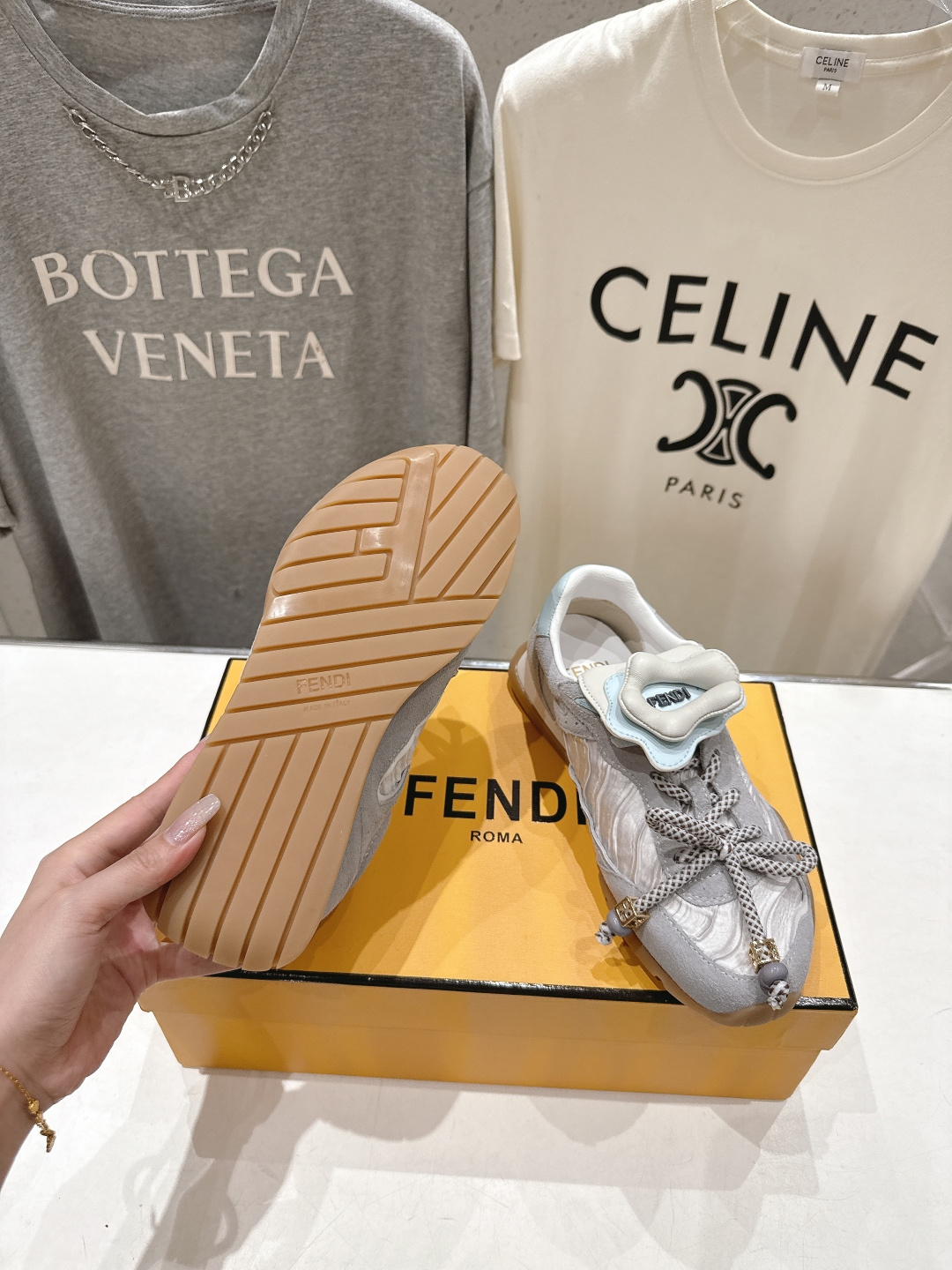 高版本出厂 Fendi 芬迪F029 26ss时装周走秀新款板鞋休闲运动鞋 FD match 升级新款 