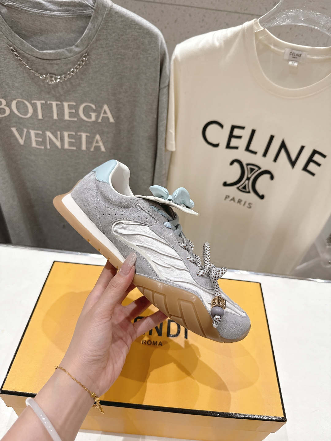 高版本出厂 Fendi 芬迪F029 26ss时装周走秀新款板鞋休闲运动鞋 FD match 升级新款 