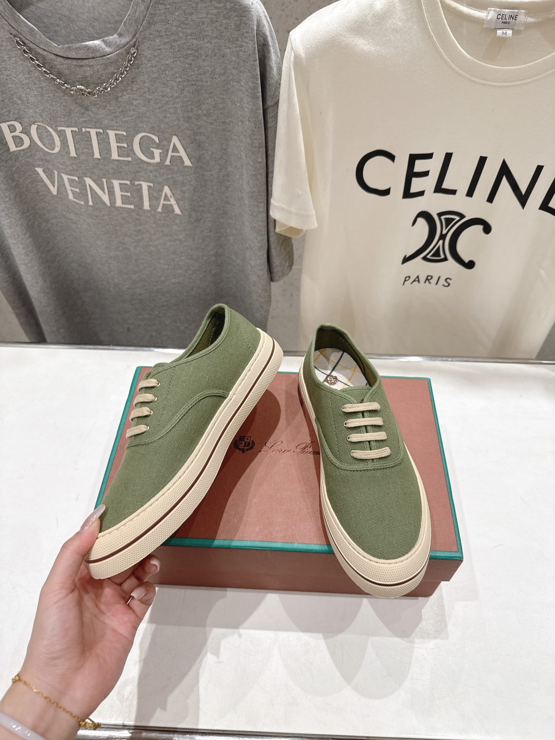 高版本出厂 男码+10 情侣款 Loro piana2026ss火爆新品帆布鞋发售Loro Piana(