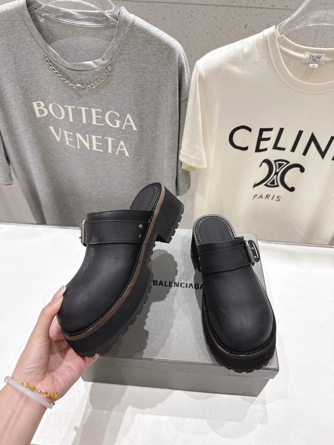 高版本出厂 BALENCIAG*/巴黎世家F046 2026ss新款大头皮鞋得比鞋半包乐福鞋TRACTO