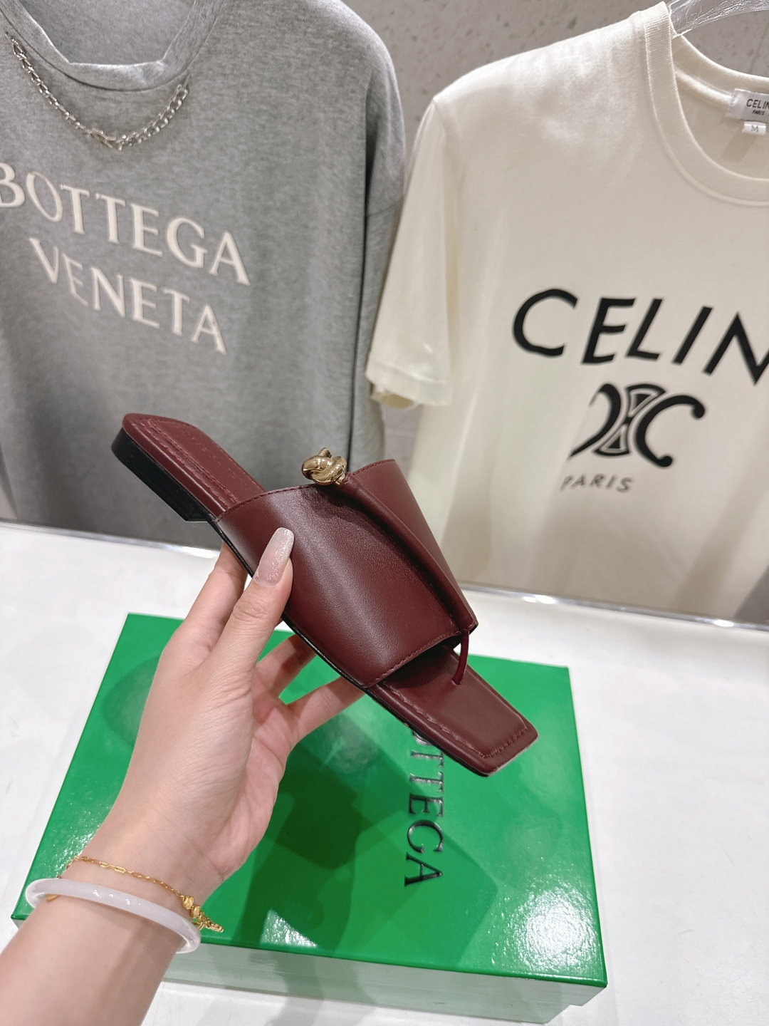 高版本出厂 Bottega Veneta/BV F065 2026ss夏季新款Solstice女士平底拖