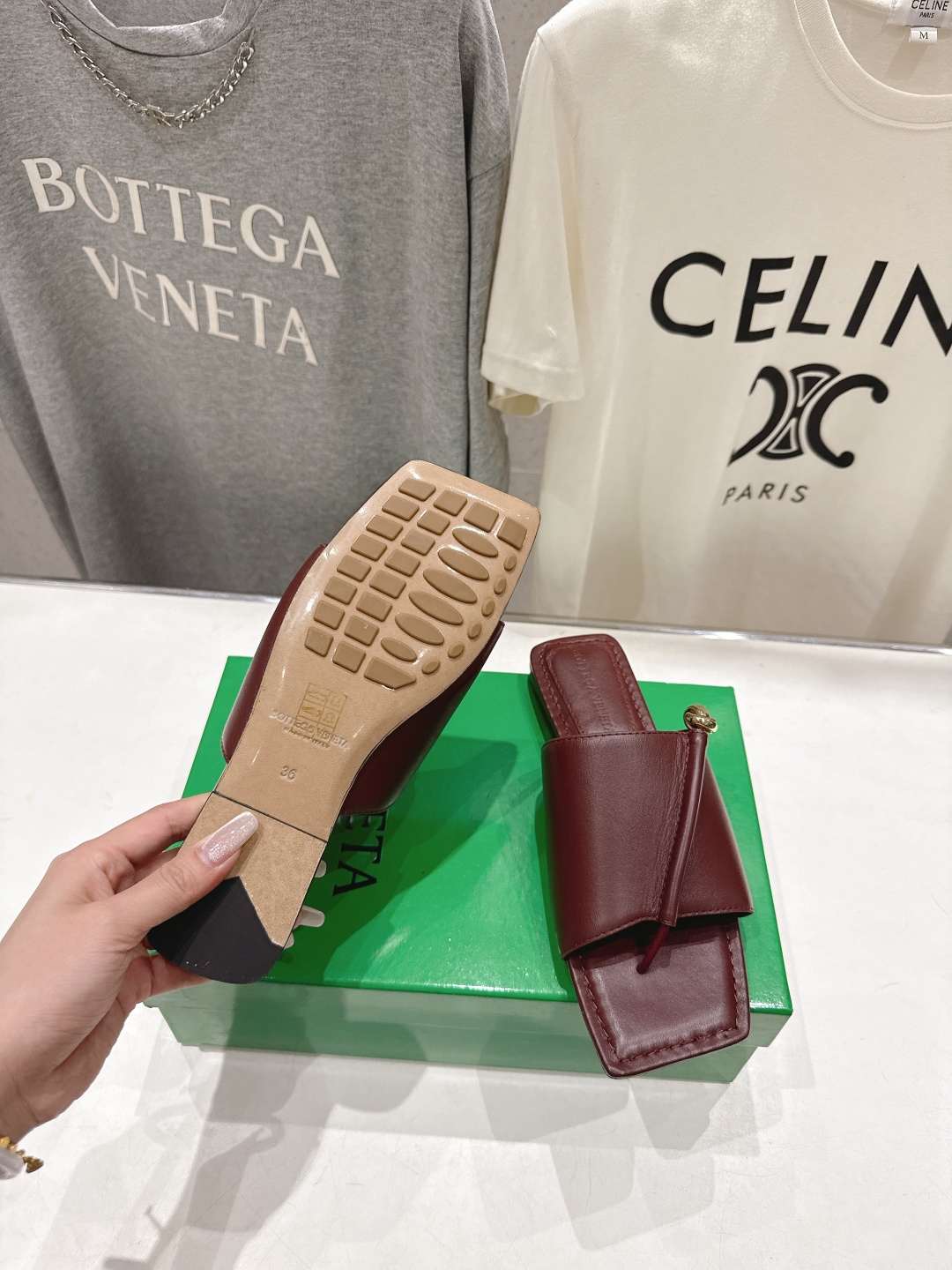 高版本出厂 Bottega Veneta/BV F065 2026ss夏季新款Solstice女士平底拖