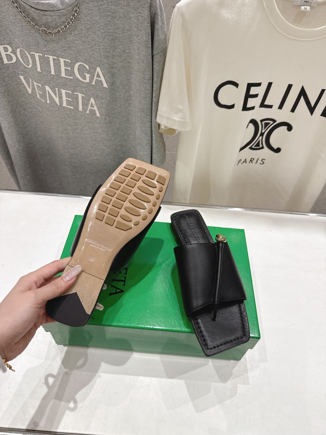 高版本出厂 Bottega Veneta/BV F065 2026ss夏季新款Solstice女士平底拖