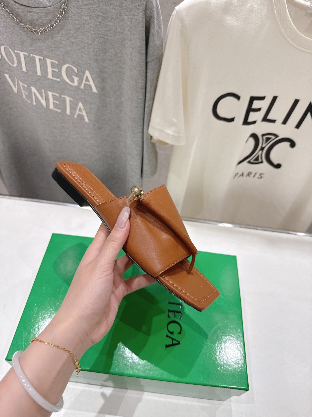 高版本出厂 Bottega Veneta/BV F065 2026ss夏季新款Solstice女士平底拖