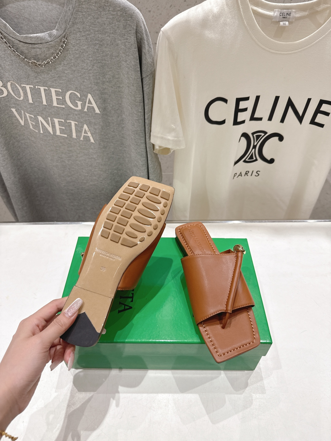 高版本出厂 Bottega Veneta/BV F065 2026ss夏季新款Solstice女士平底拖