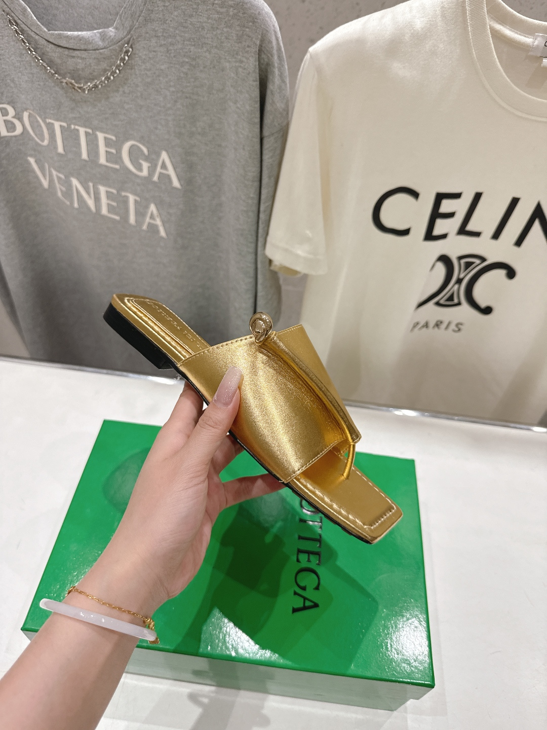 高版本出厂 Bottega Veneta/BV F065 2026ss夏季新款Solstice女士平底拖