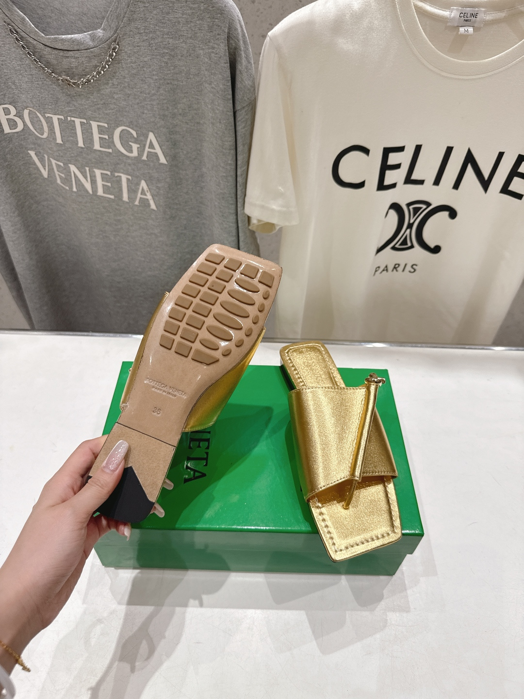 高版本出厂 Bottega Veneta/BV F065 2026ss夏季新款Solstice女士平底拖