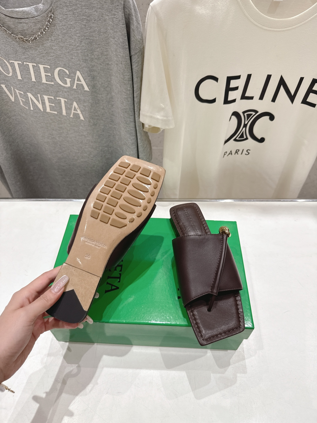 高版本出厂 Bottega Veneta/BV F065 2026ss夏季新款Solstice女士平底拖