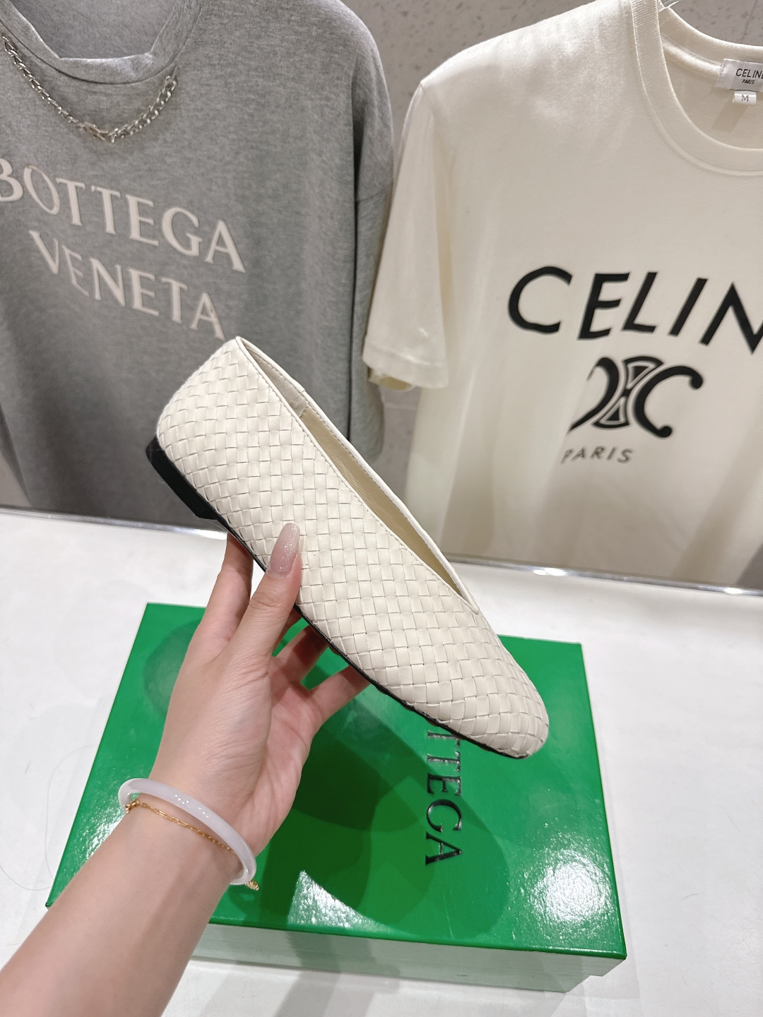 高版本出厂Bottega Veneta/BV F065 2026ss新款编织玛丽珍平底鞋乐福鞋 高定的配