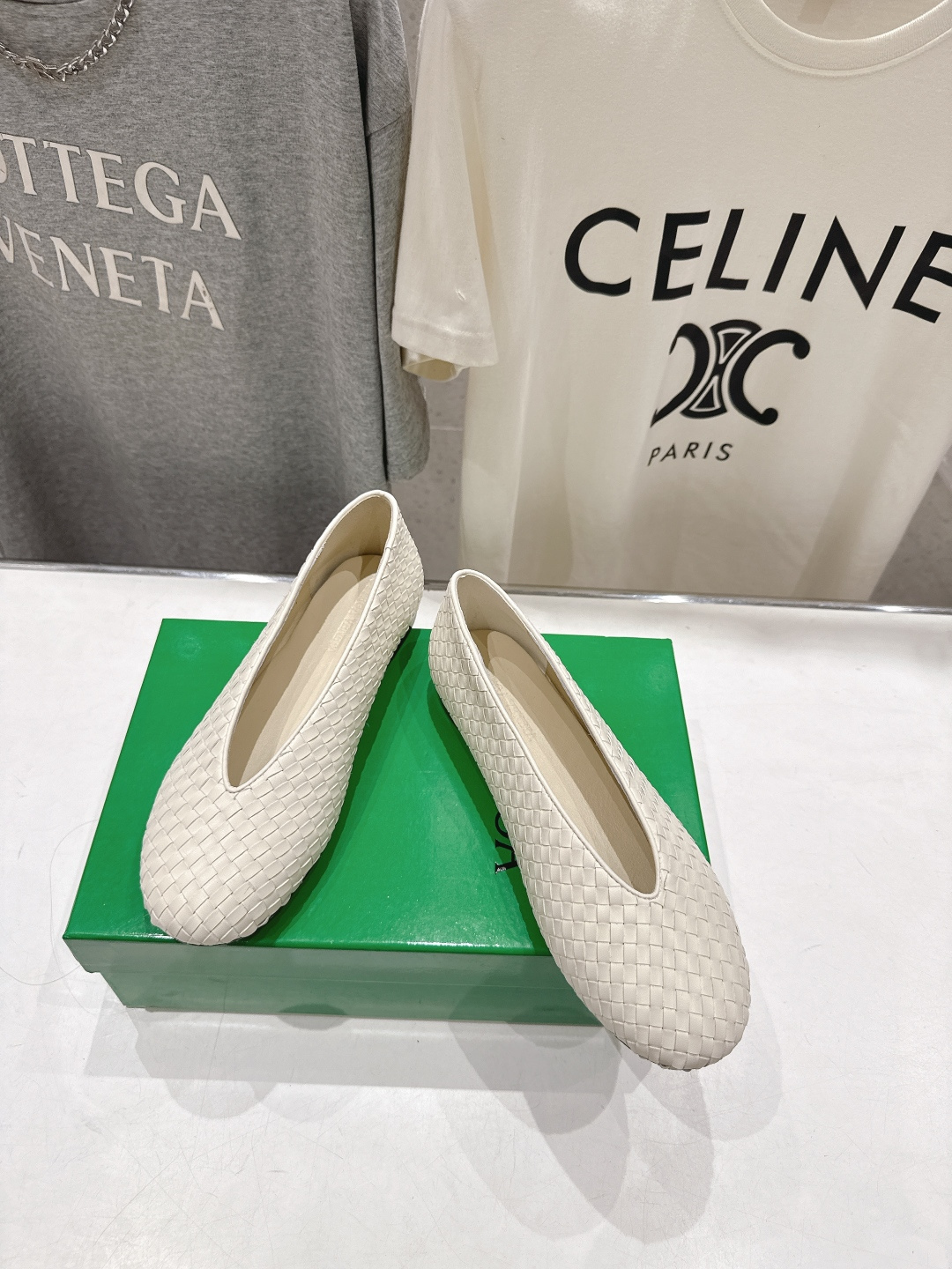 高版本出厂Bottega Veneta/BV F065 2026ss新款编织玛丽珍平底鞋乐福鞋 高定的配
