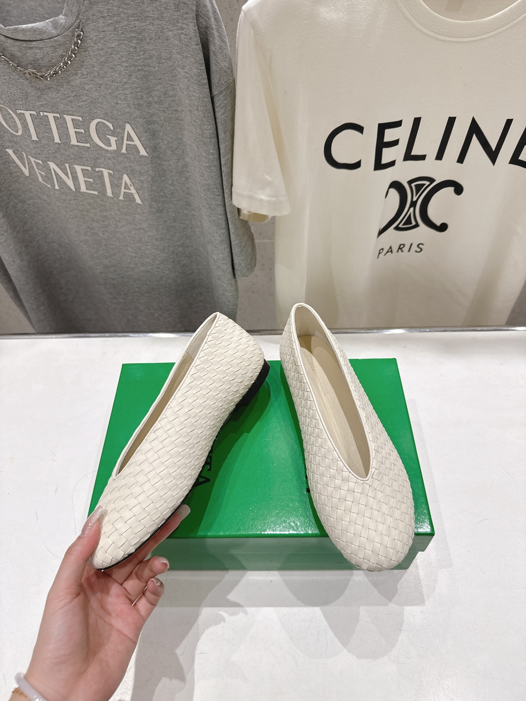 高版本出厂Bottega Veneta/BV F065 2026ss新款编织玛丽珍平底鞋乐福鞋 高定的配