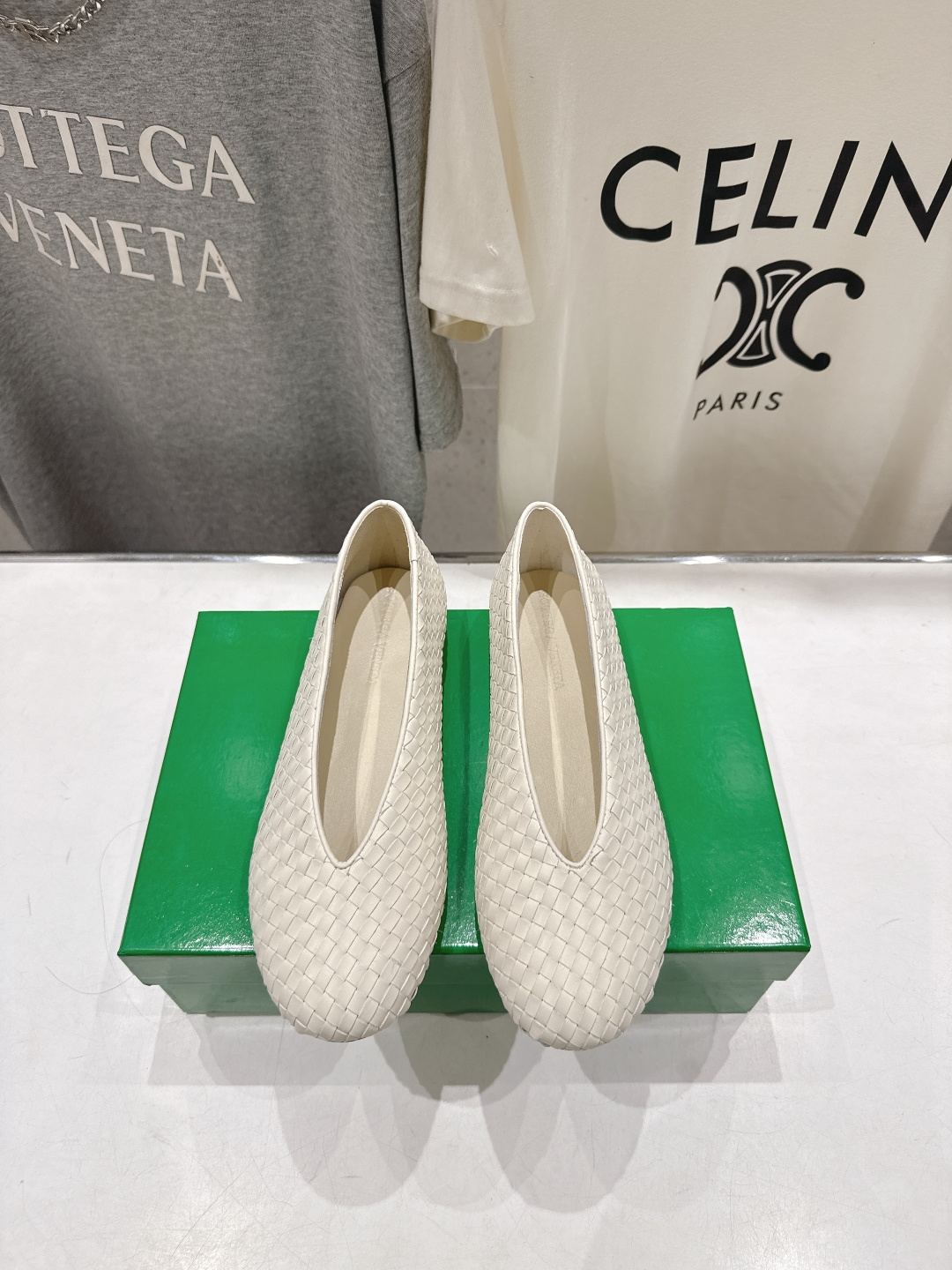 高版本出厂Bottega Veneta/BV F065 2026ss新款编织玛丽珍平底鞋乐福鞋 高定的配
