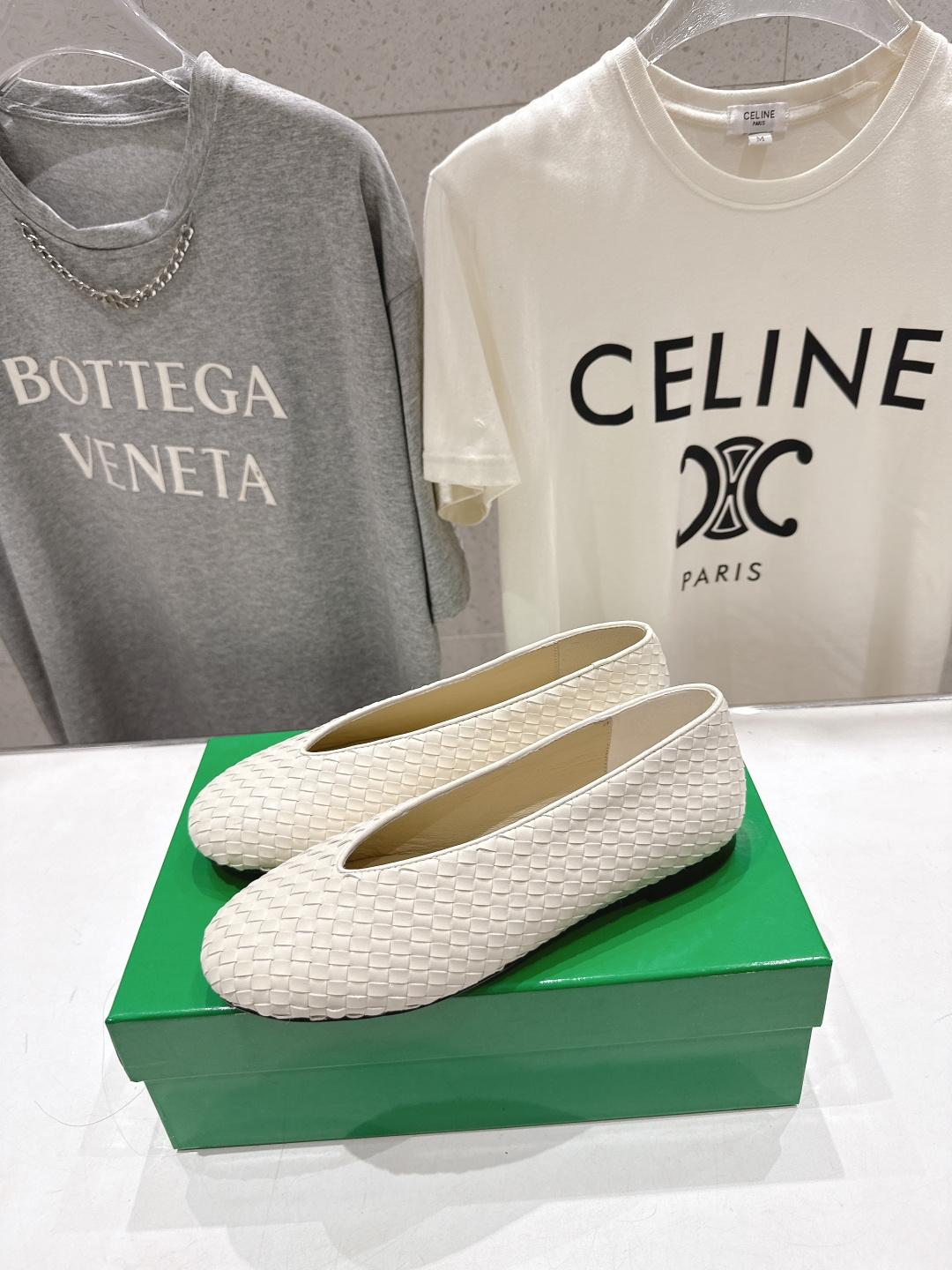 高版本出厂Bottega Veneta/BV F065 2026ss新款编织玛丽珍平底鞋乐福鞋 高定的配