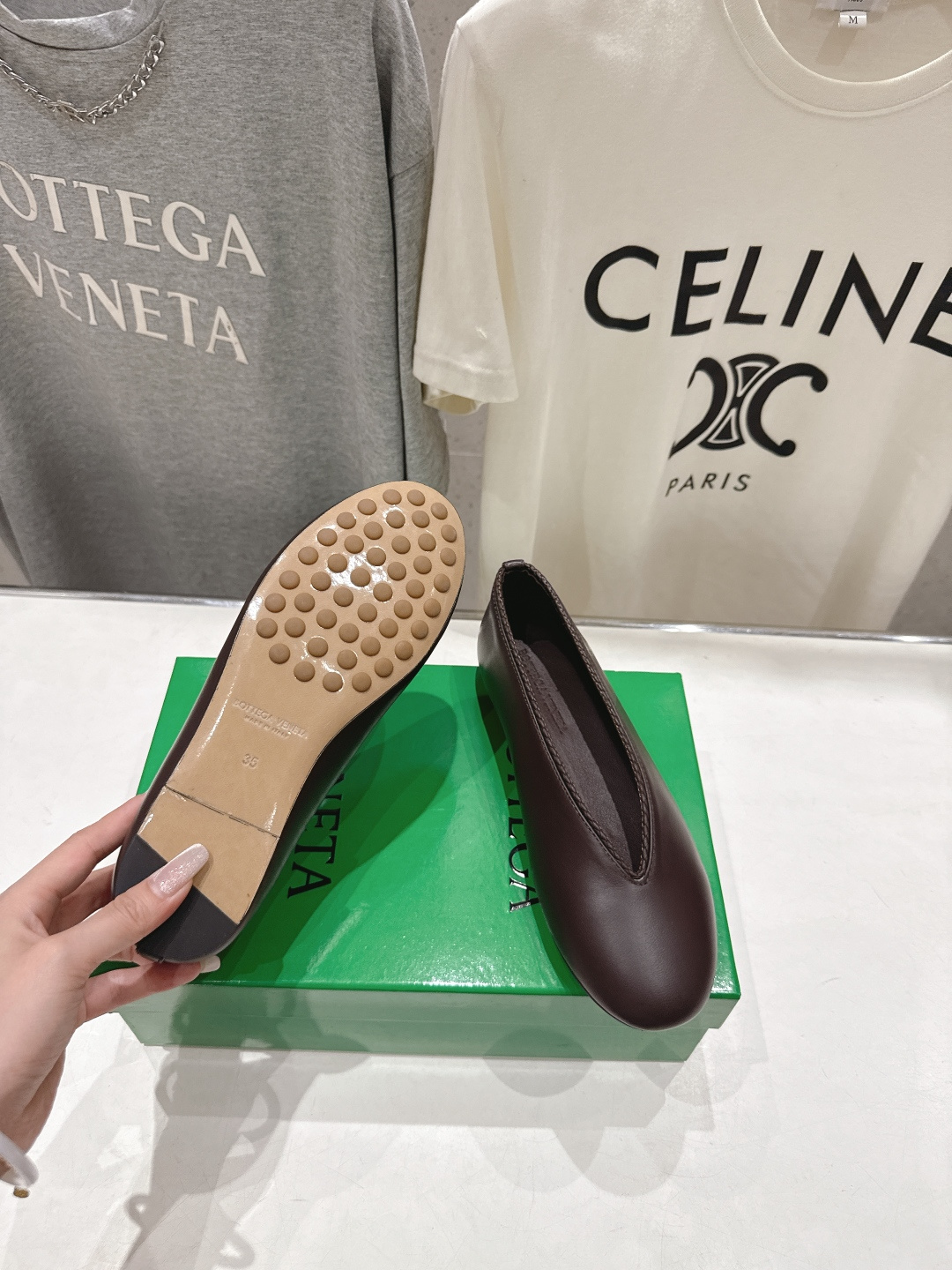 高版本出厂Bottega Veneta/BV F065 2026ss新款编织玛丽珍平底鞋乐福鞋 高定的配