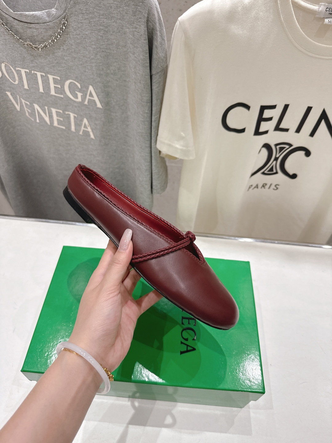 高版本出厂Bottega Veneta/BV F065 2026ss新款结绳玛丽珍半包拖鞋乐福鞋 高定的