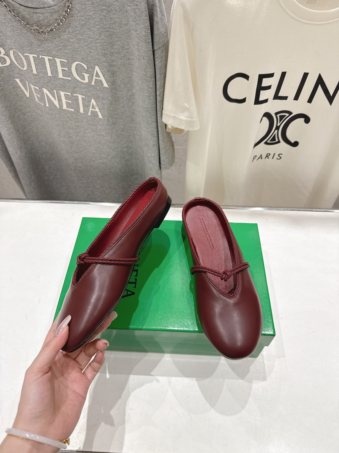 高版本出厂Bottega Veneta/BV F065 2026ss新款结绳玛丽珍半包拖鞋乐福鞋 高定的