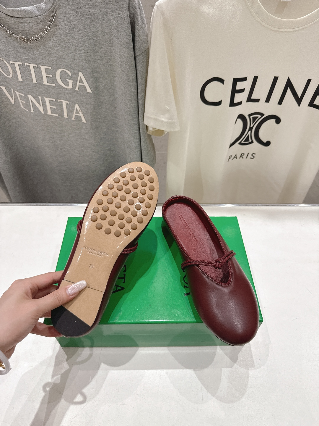 高版本出厂Bottega Veneta/BV F065 2026ss新款结绳玛丽珍半包拖鞋乐福鞋 高定的
